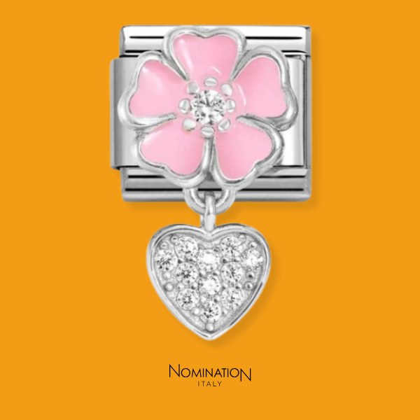Nomination_Pink_Flower_Heart Dropper